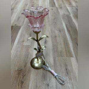 Karma Home Pink and Gold Flower Lamp by Aroma Home